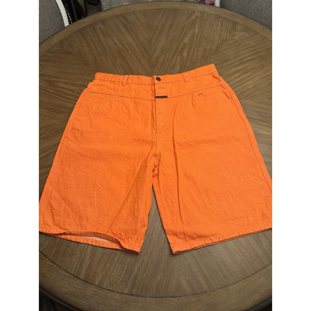 Marithe Francois Girbaud Men's Blue Brand X Authentic Denim Shorts Orange 40